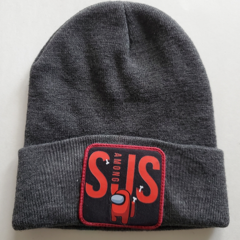 Among Us 'SUS' Toque in Grey with Patch, OS